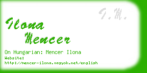 ilona mencer business card